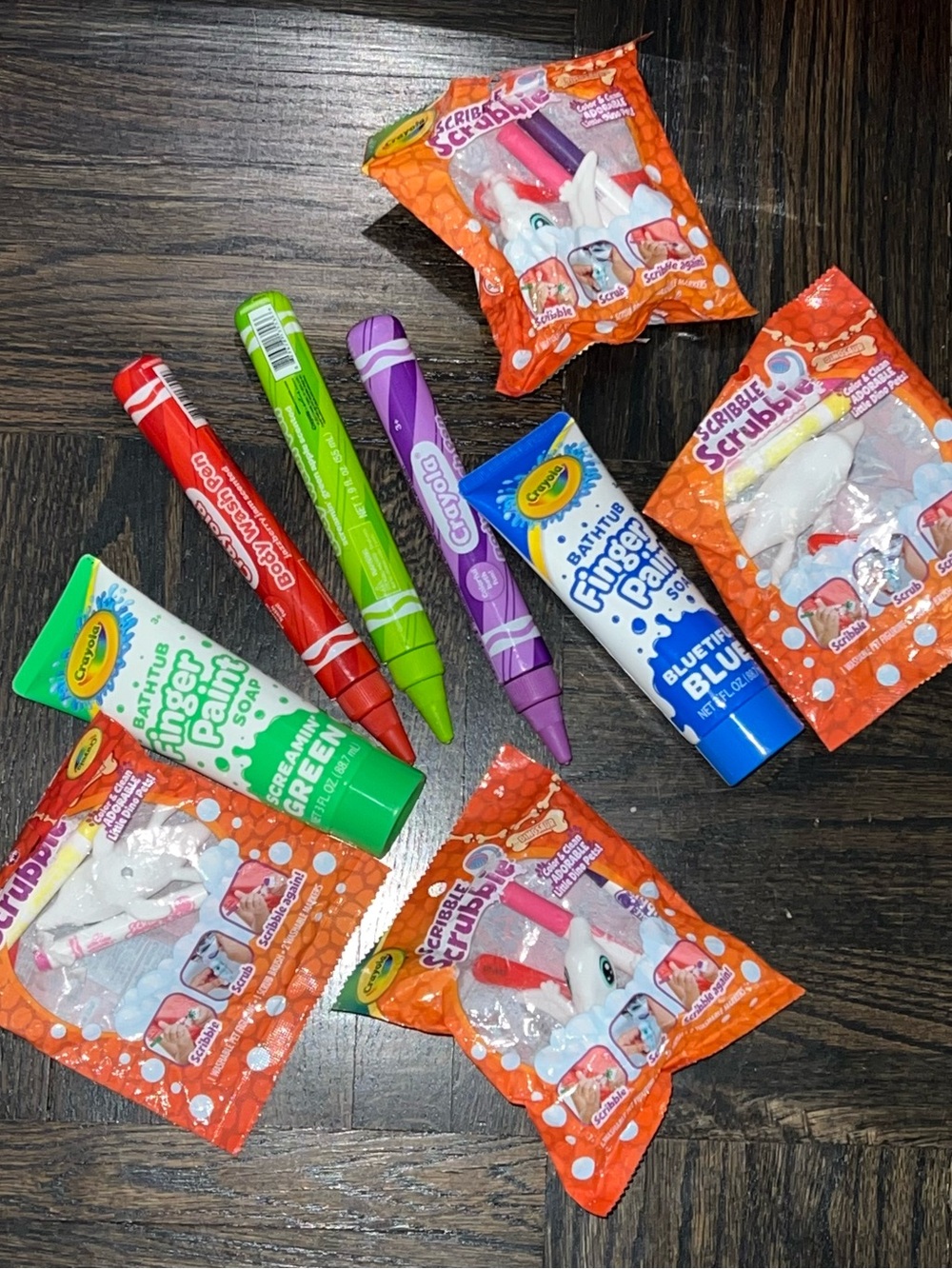 Crayola Bath Finger Paint & Scribble Scrubbie Set - Assorted Colors